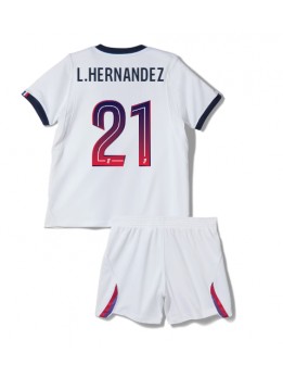 Paris Saint-Germain Lucas Hernandez #21 Replika Borta Kläder Barn 2026-27 Kortärmad (+ byxor)